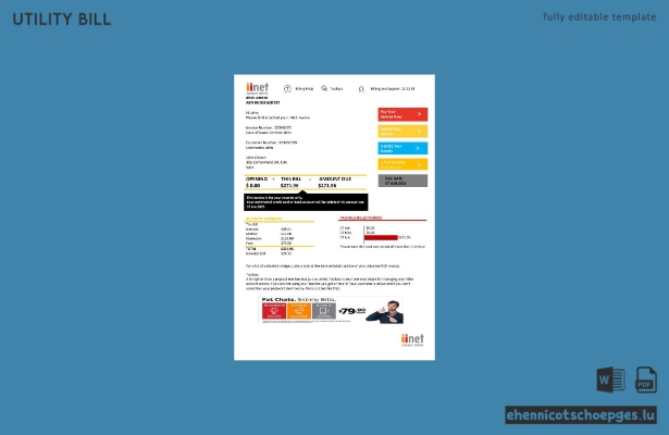 Beispiel einer iiNet-Stromrechnung in Australien (Vorschau)